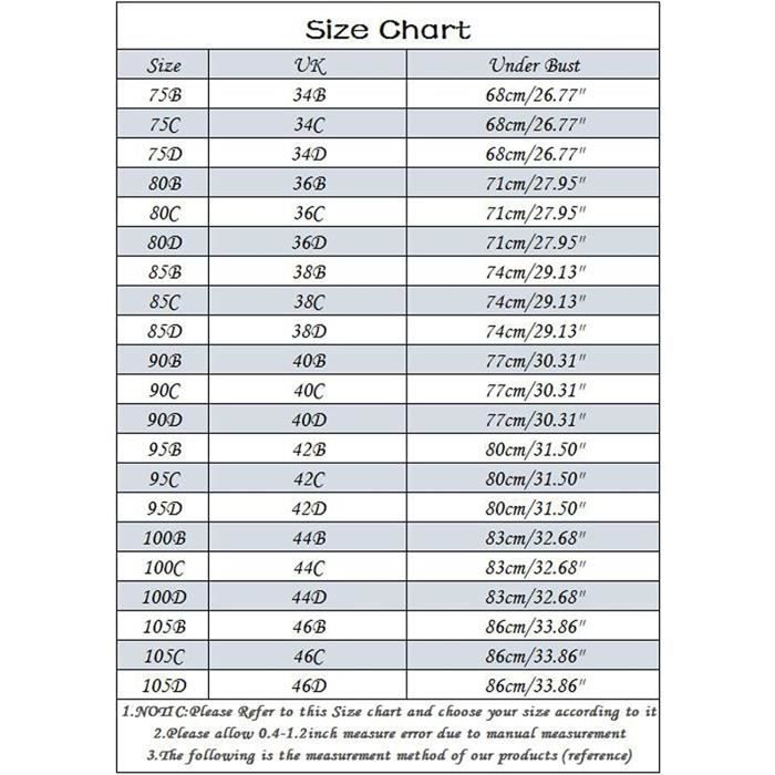 taille soutien gorge h&m